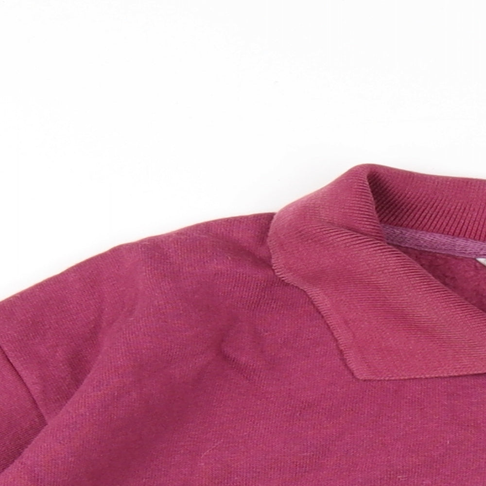 EWM Womens Pink Cotton Pullover Sweatshirt Size 18 Button