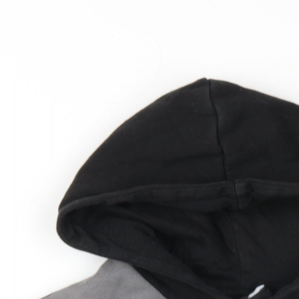 Closure Boys Black Cotton Pullover Hoodie Size 7-8 Years Pullover
