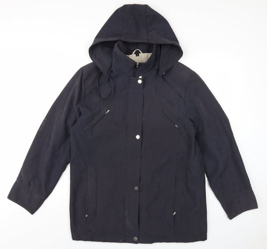 Eliza Gray Womens Grey Jacket Coat Size 12 Zip