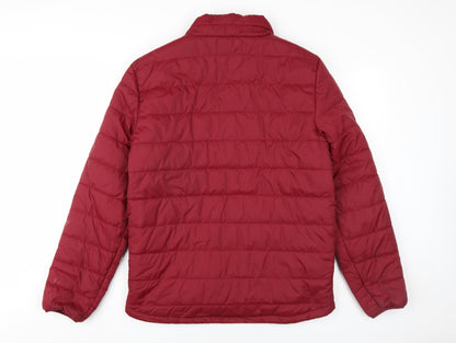 Freedom Trail Mens Red Puffer Jacket Coat Size S Zip