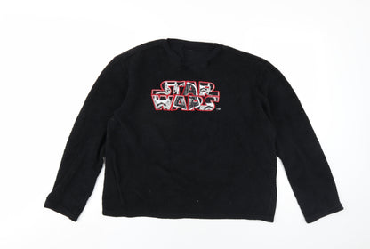 Additional front view of Star Wars men’s black polyester pullover sweatshirt, size S