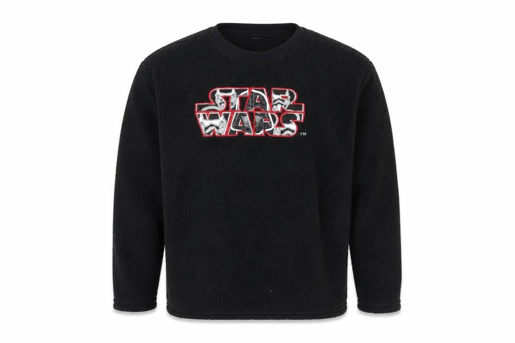 Star Wars Mens Black Polyester Pullover Sweatshirt Size S