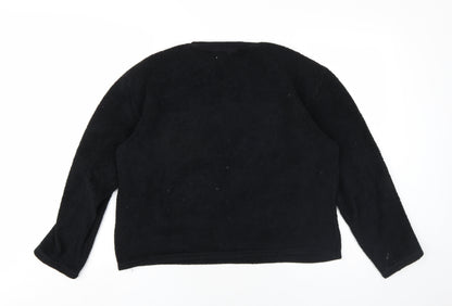 Back view of Star Wars men’s black polyester pullover sweatshirt, size S