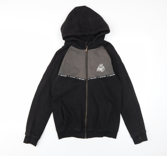 Kings Will Dream Boys Black Cotton Full Zip Hoodie Size 12-13 Years Zip