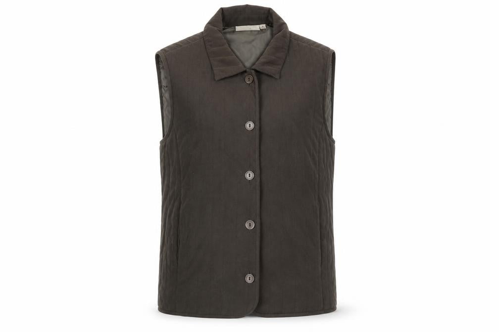 EWM Womens Green Gilet Waistcoat Size S Button