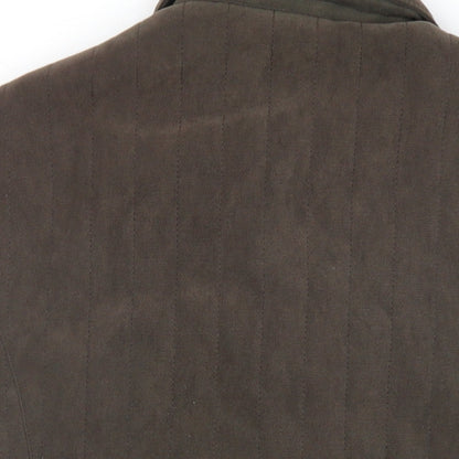 EWM Womens Green Gilet Waistcoat Size S Button