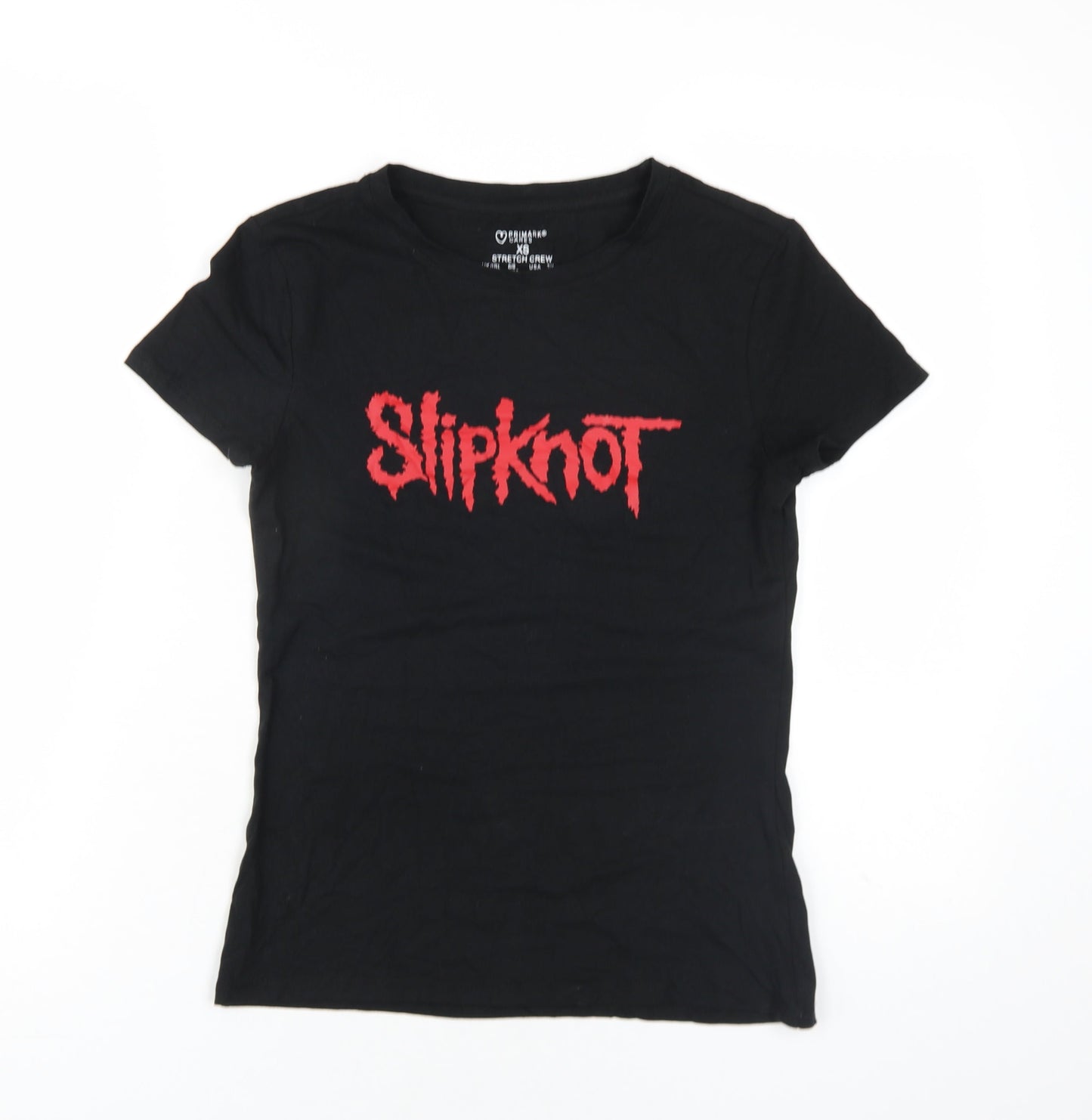 Slipknot Womens Black Cotton Basic T-Shirt Size XS Round Neck