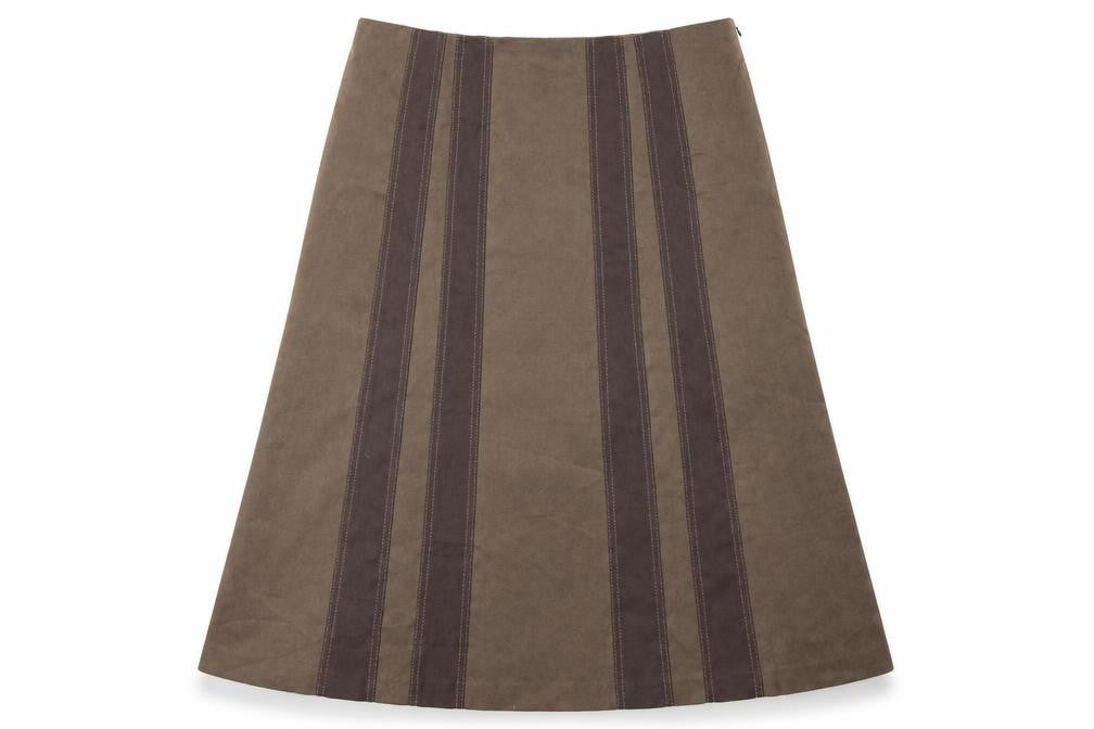 Country Casuals Womens Brown Polyester A-Line Skirt Size 16 Zip