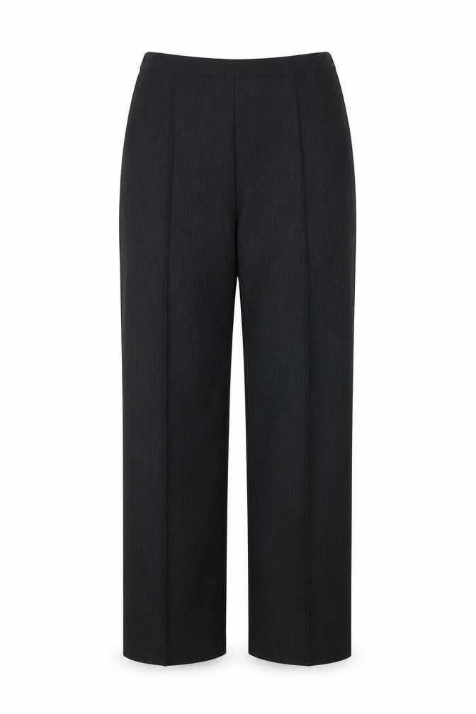St Michael Womens Black Polyester Trousers Size 18 L28 in Regular