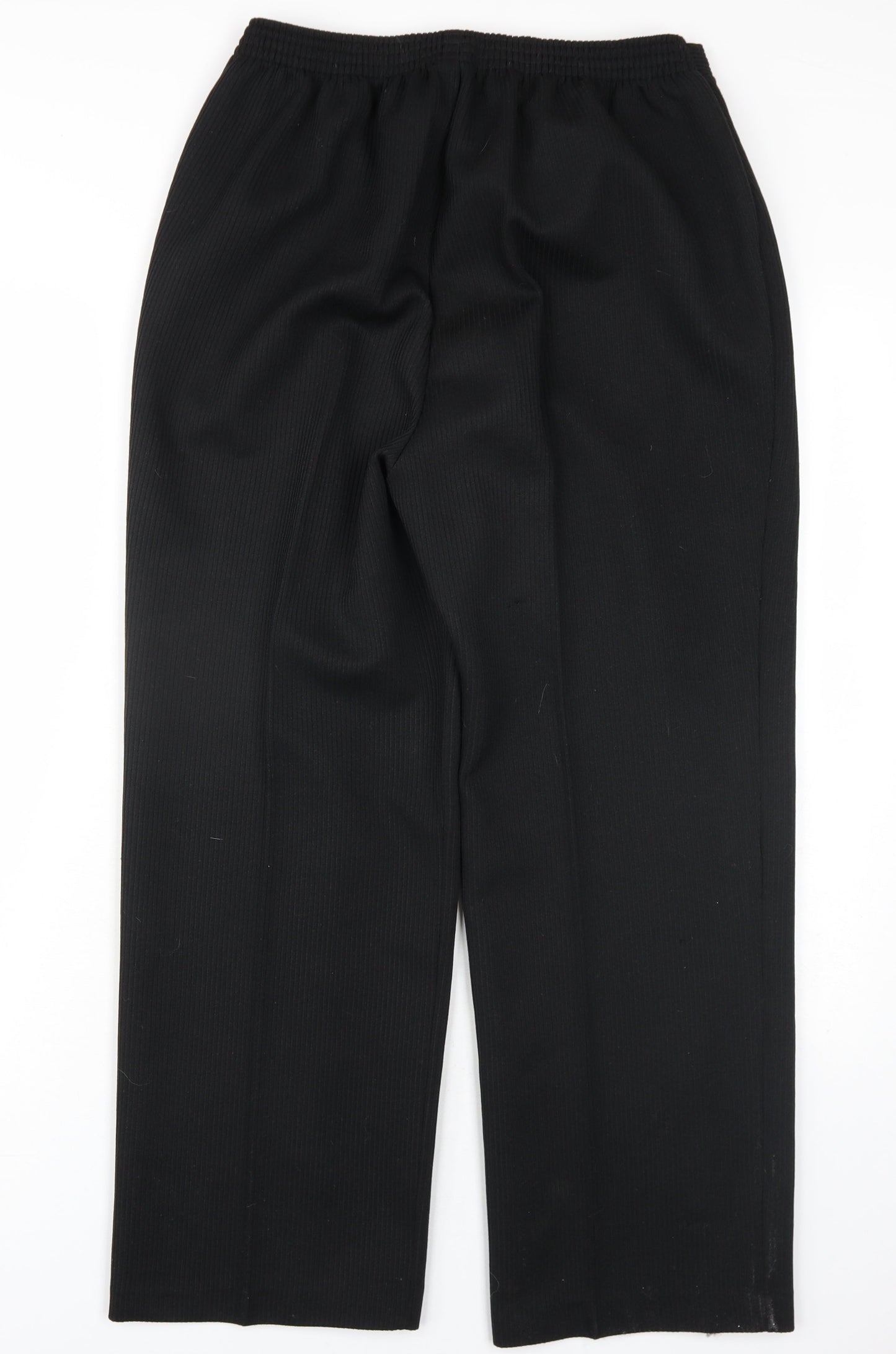 St Michael Womens Black Polyester Trousers Size 18 L28 in Regular