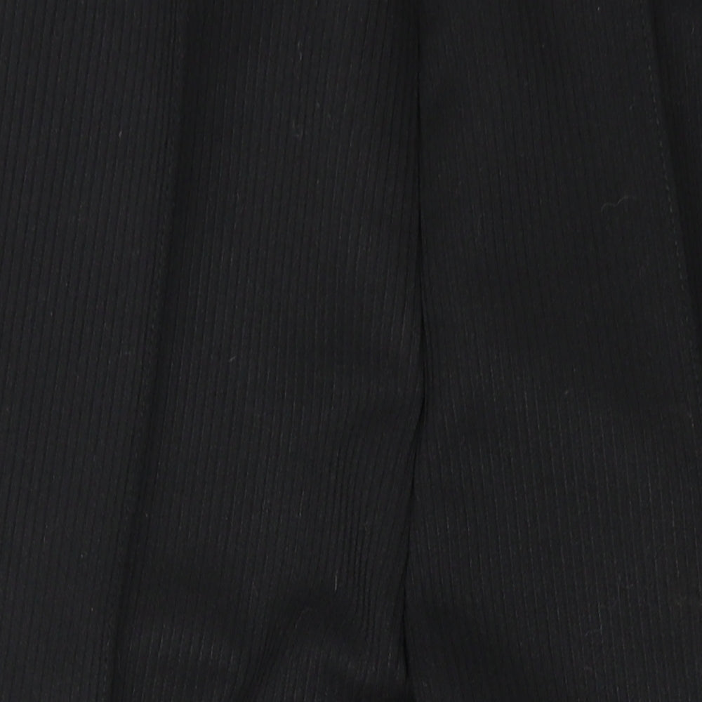 St Michael Womens Black Polyester Trousers Size 18 L28 in Regular