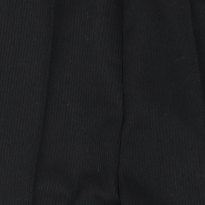 St Michael Womens Black Polyester Trousers Size 18 L28 in Regular