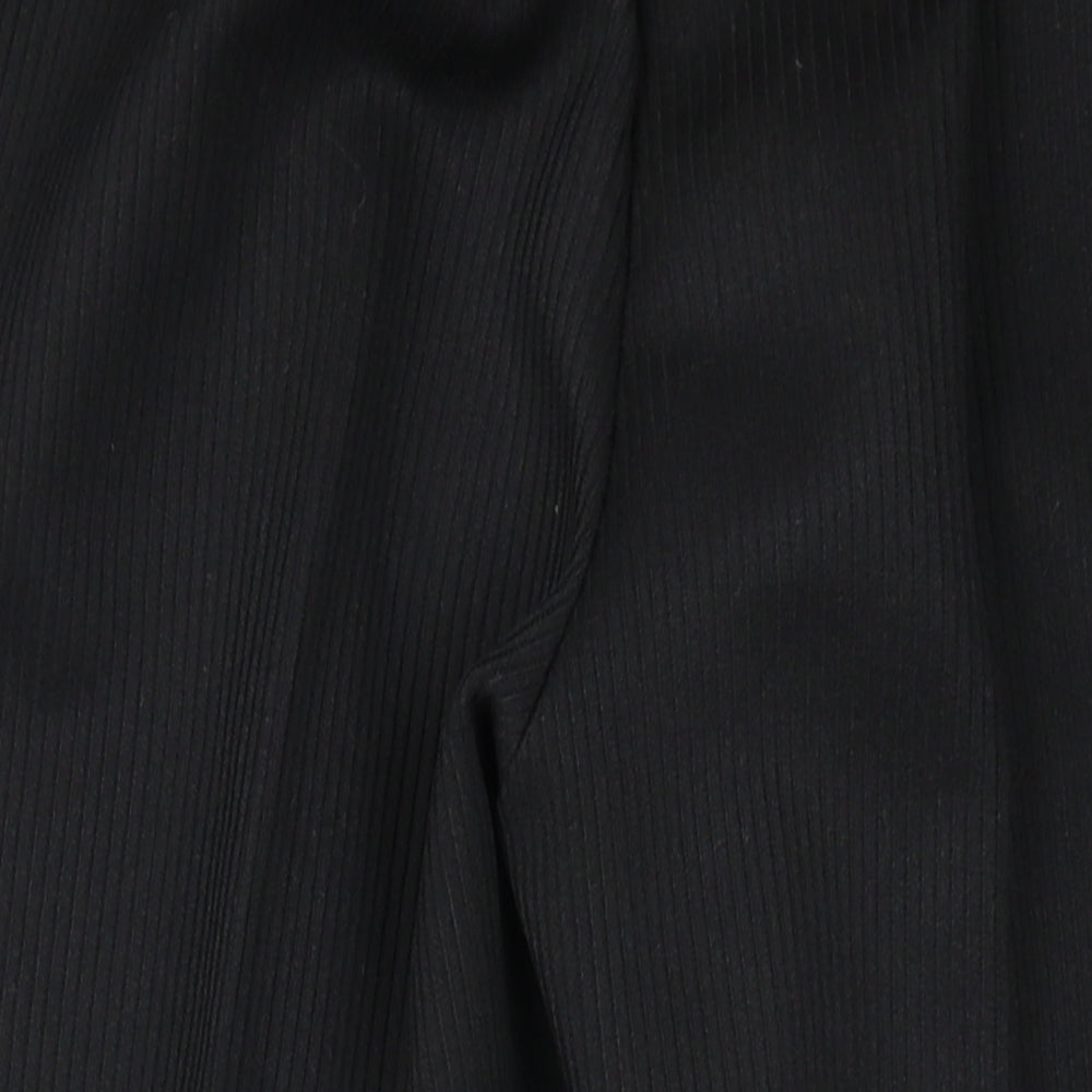 St Michael Womens Black Polyester Trousers Size 18 L28 in Regular