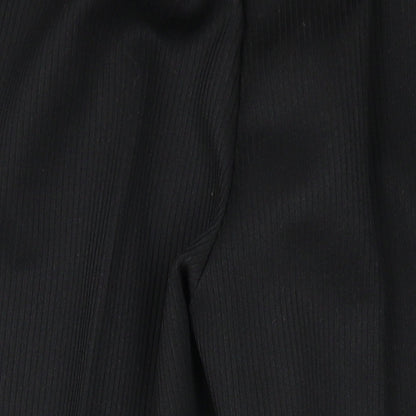 St Michael Womens Black Polyester Trousers Size 18 L28 in Regular