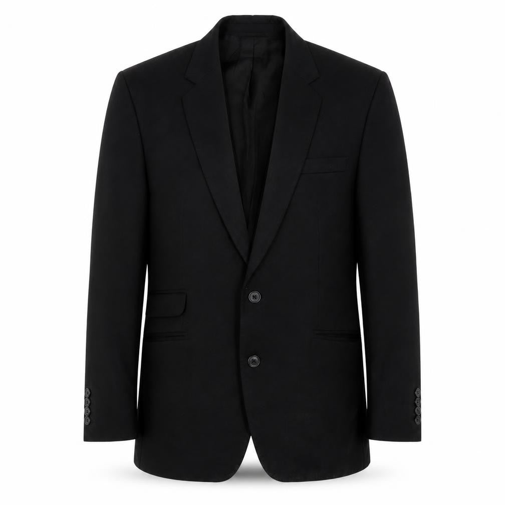 Diolen Mens Black Polyester Jacket Suit Jacket Size 38 Regular