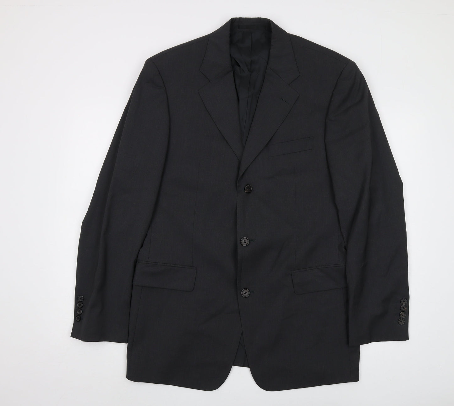 Boss Mens Grey Wool Jacket Suit Jacket Size 44 Regular