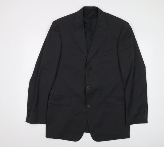 Boss Mens Grey Wool Jacket Suit Jacket Size 44 Regular