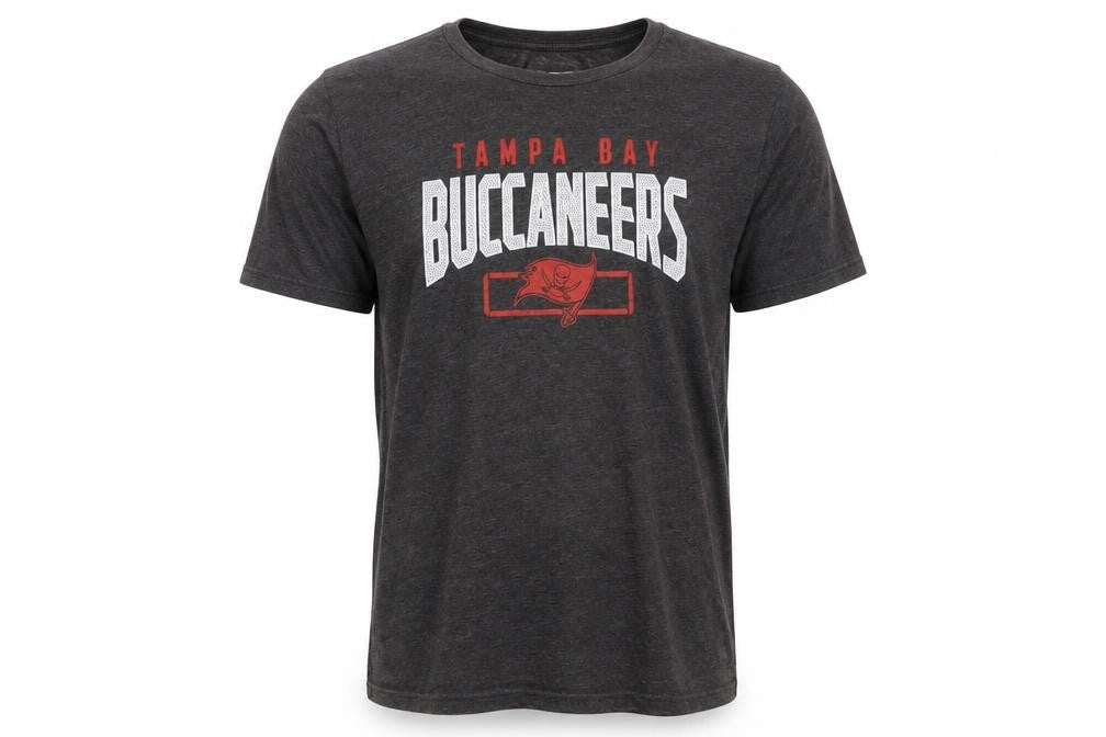 Buccaneers Mens Grey Polyester T-Shirt Size L Crew Neck