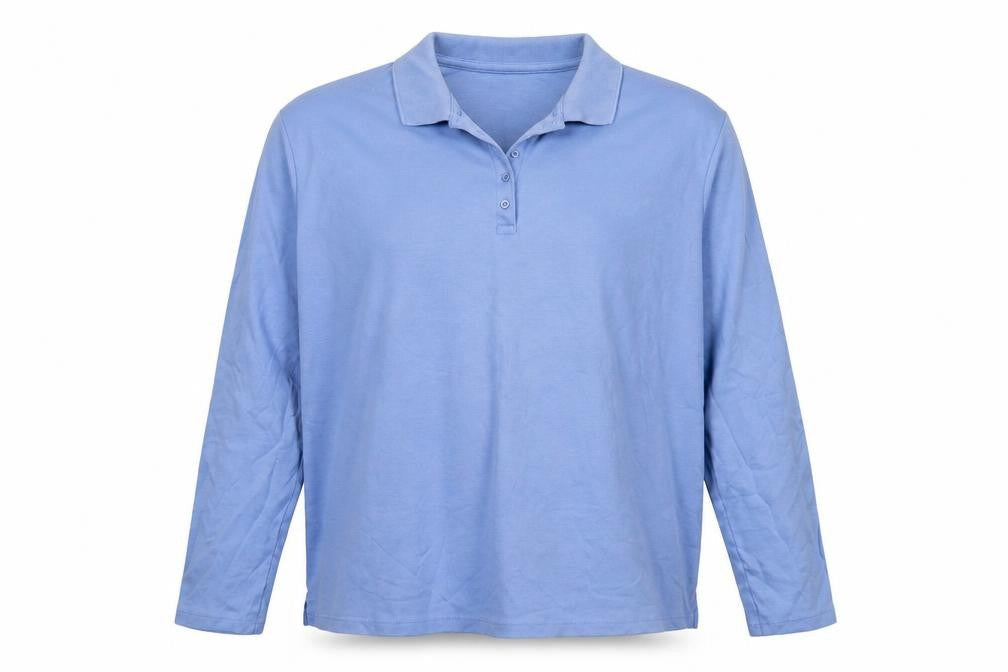 Lands' End Mens Blue Cotton Polo Size XL Collared Button