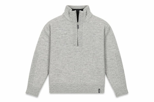 Keningston Mens Grey Mock Neck Acrylic Pullover Jumper Size XL Long Sleeve