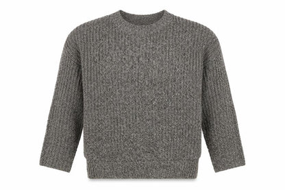 Mango Womens Grey Round Neck Acrylic Pullover Jumper Size S