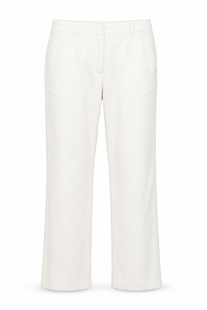 Collection Womens Ivory Polyester Trousers Size S L31 in Regular Hook & Eye