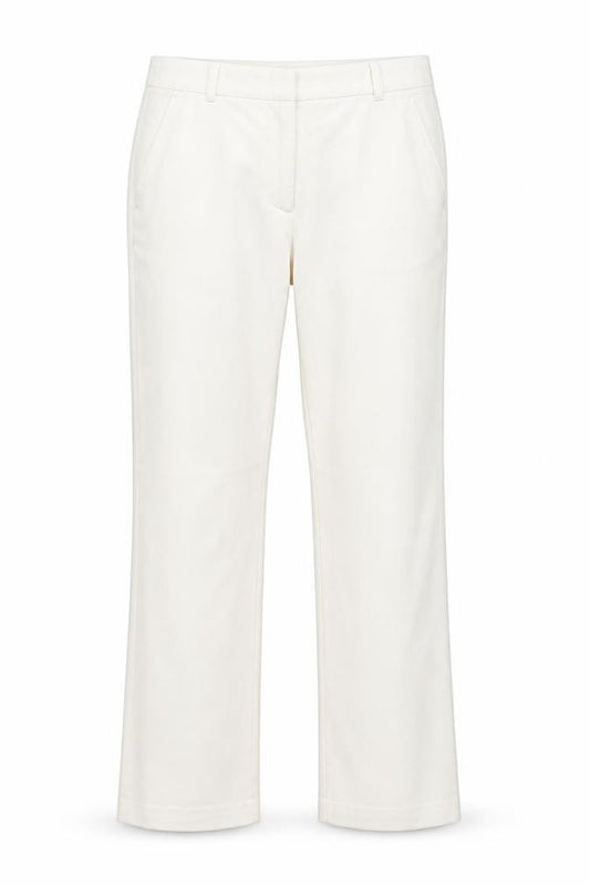 Collection Womens Ivory Polyester Trousers Size S L31 in Regular Hook & Eye