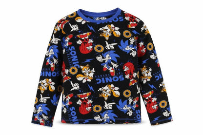 Sonic Boys Multicoloured Geometric Cotton Basic T-Shirt Size 10-11 Years Round Neck Pullover