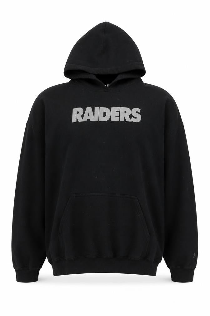 Team Apparel Mens Black Polyester Pullover Hoodie Size XL