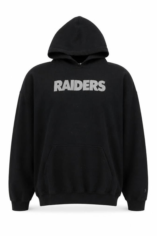 Team Apparel Mens Black Polyester Pullover Hoodie Size XL
