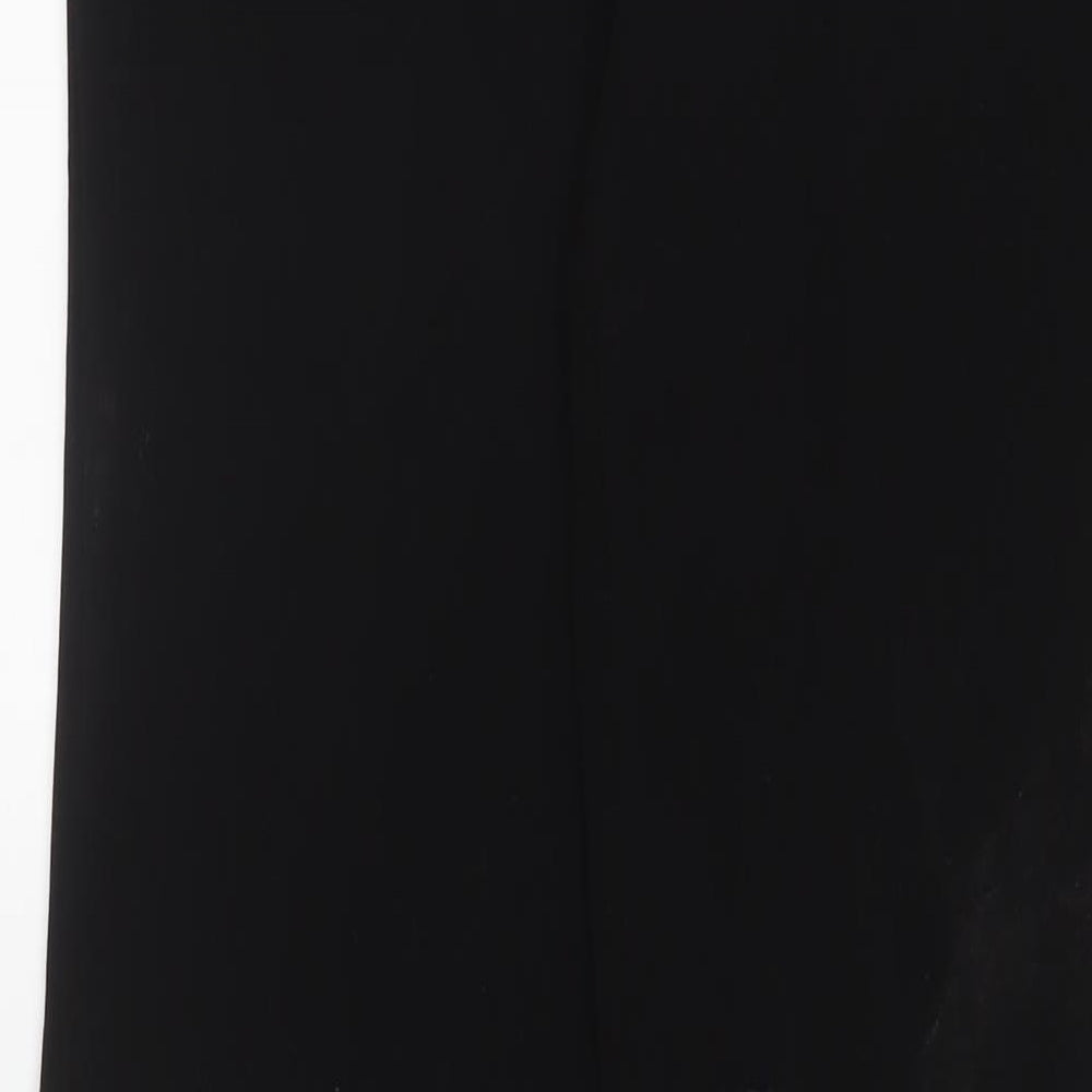 Kookai Womens Black Polyester Trousers Size 14 L35 in Regular Zip - Sequins