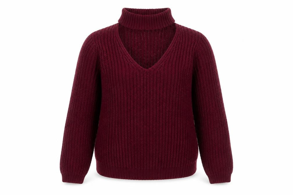 Red Herring Womens Purple High Neck Acrylic Pullover Jumper Size 12