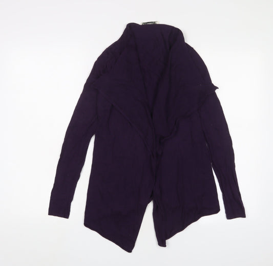 Oasis Womens Purple V-Neck Viscose Cardigan Jumper Size XS - Open