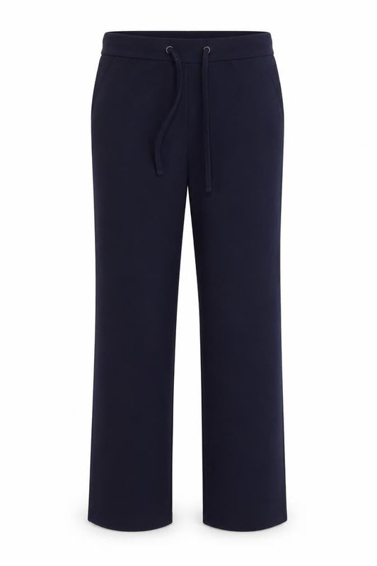 DASH Womens Blue Polyester Trousers Size 10 L30 in Regular Drawstring - Pockets