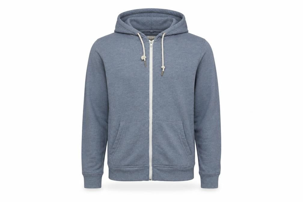 Topman Mens Blue Cotton Full Zip Hoodie Size XS - Pockets