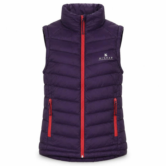 Hi Gear Womens Purple Gilet Jacket Size 6 Zip - Logo