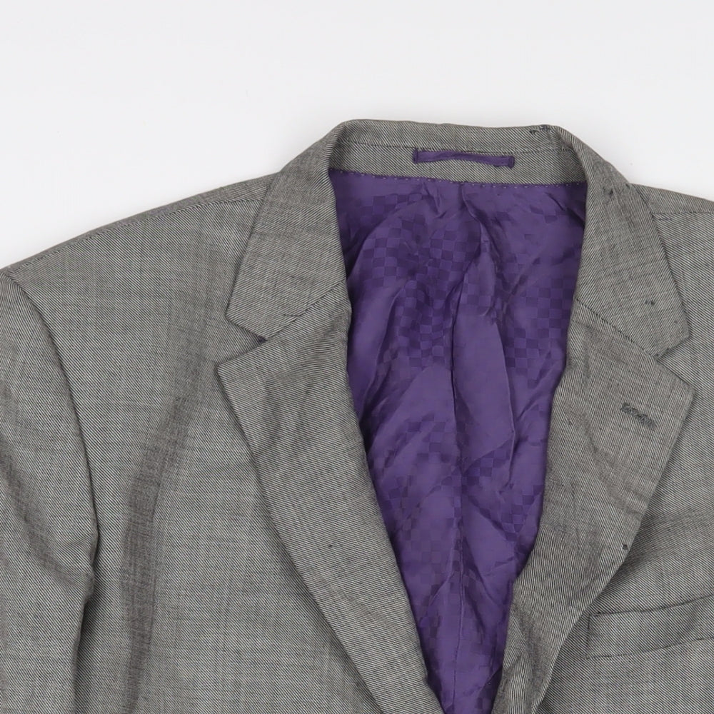 Skopes Mens Grey Polyester Jacket Suit Jacket Size 44 Regular
