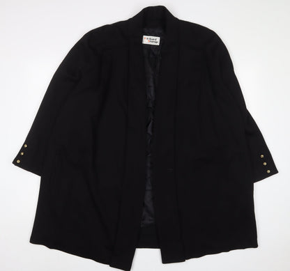 Richard Stump Womens Black Jacket Size 16 Button - Open