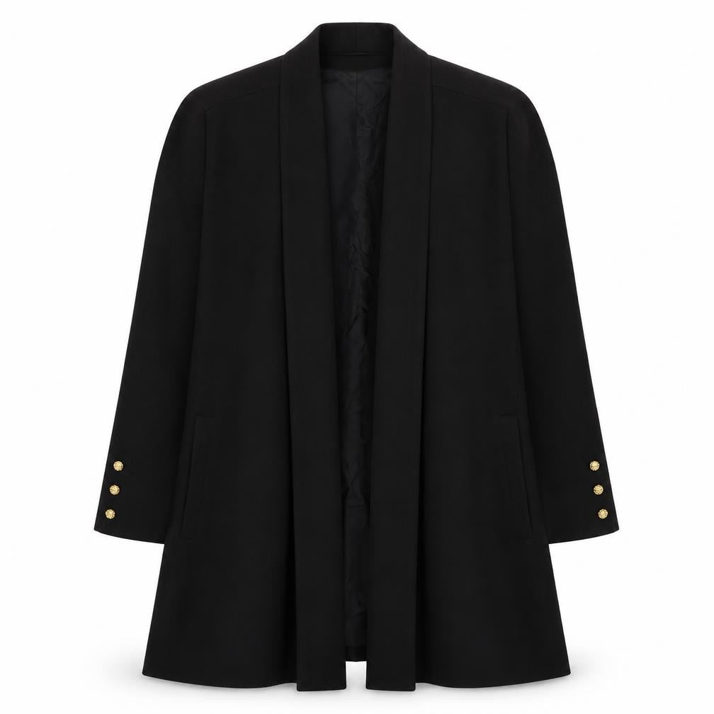 Richard Stump Womens Black Jacket Size 16 Button - Open
