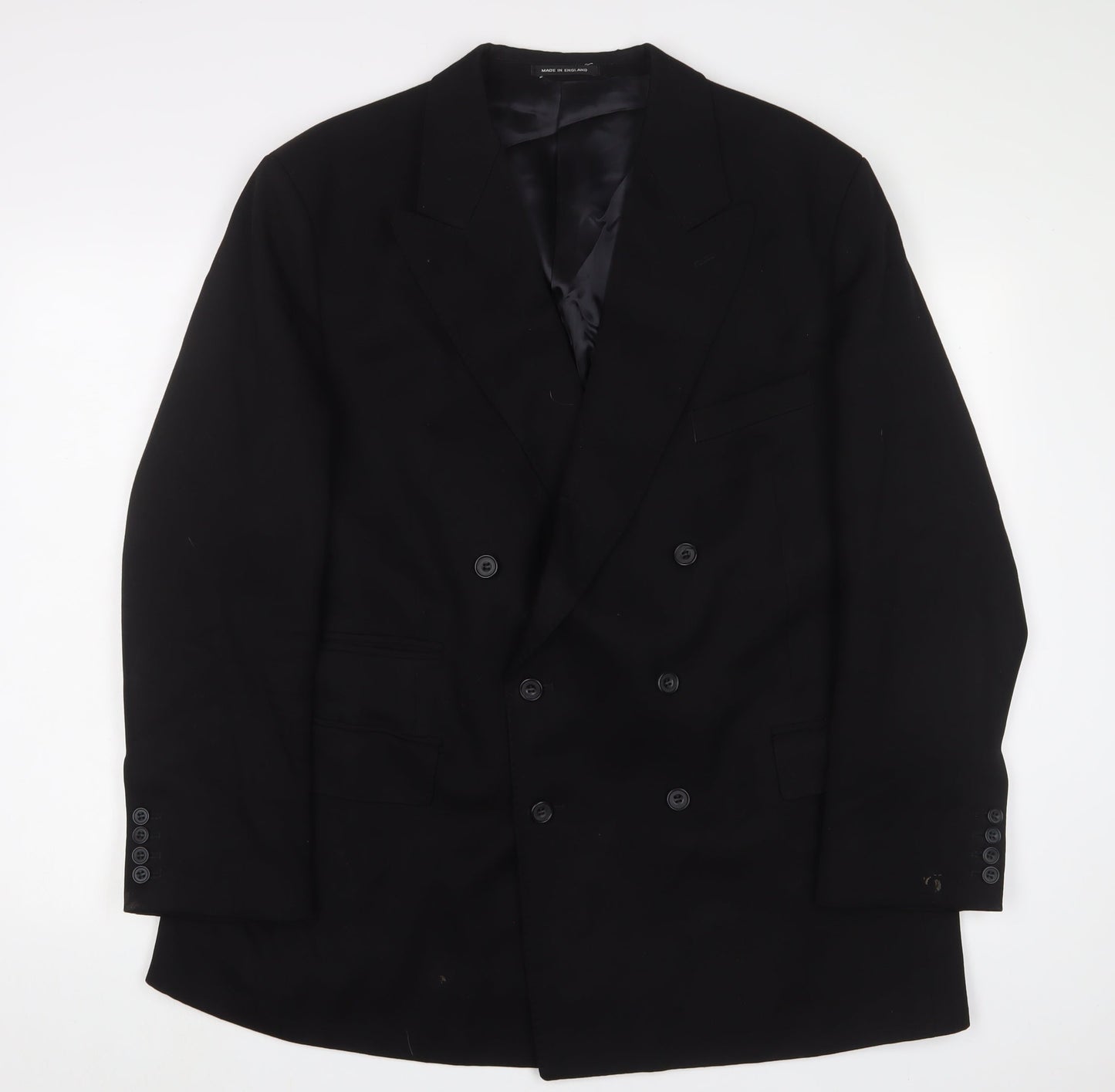 Carl Stuart Mens Black Polyester Jacket Suit Jacket Size 44 Regular