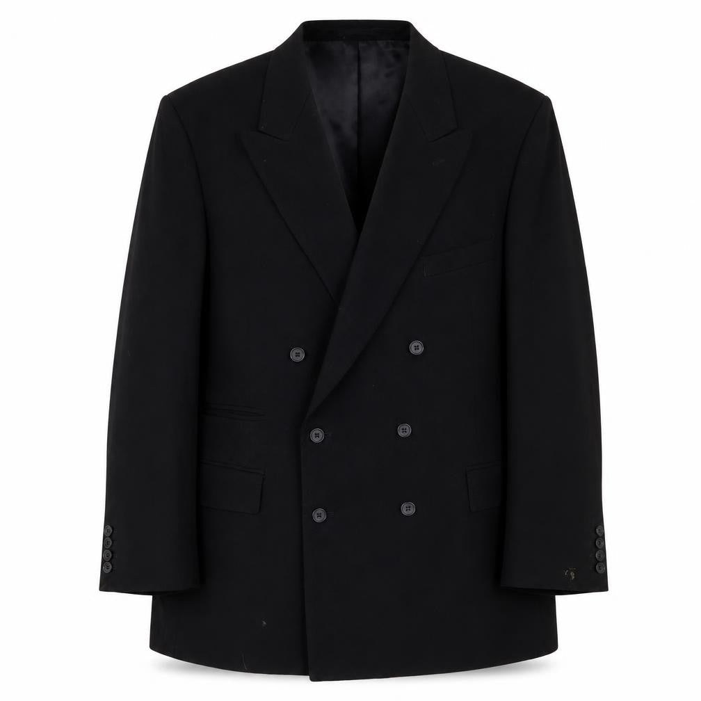 Carl Stuart Mens Black Polyester Jacket Suit Jacket Size 44 Regular