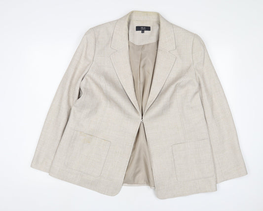 EWM Womens Grey Jacket Blazer Size 18 Hook & Eye