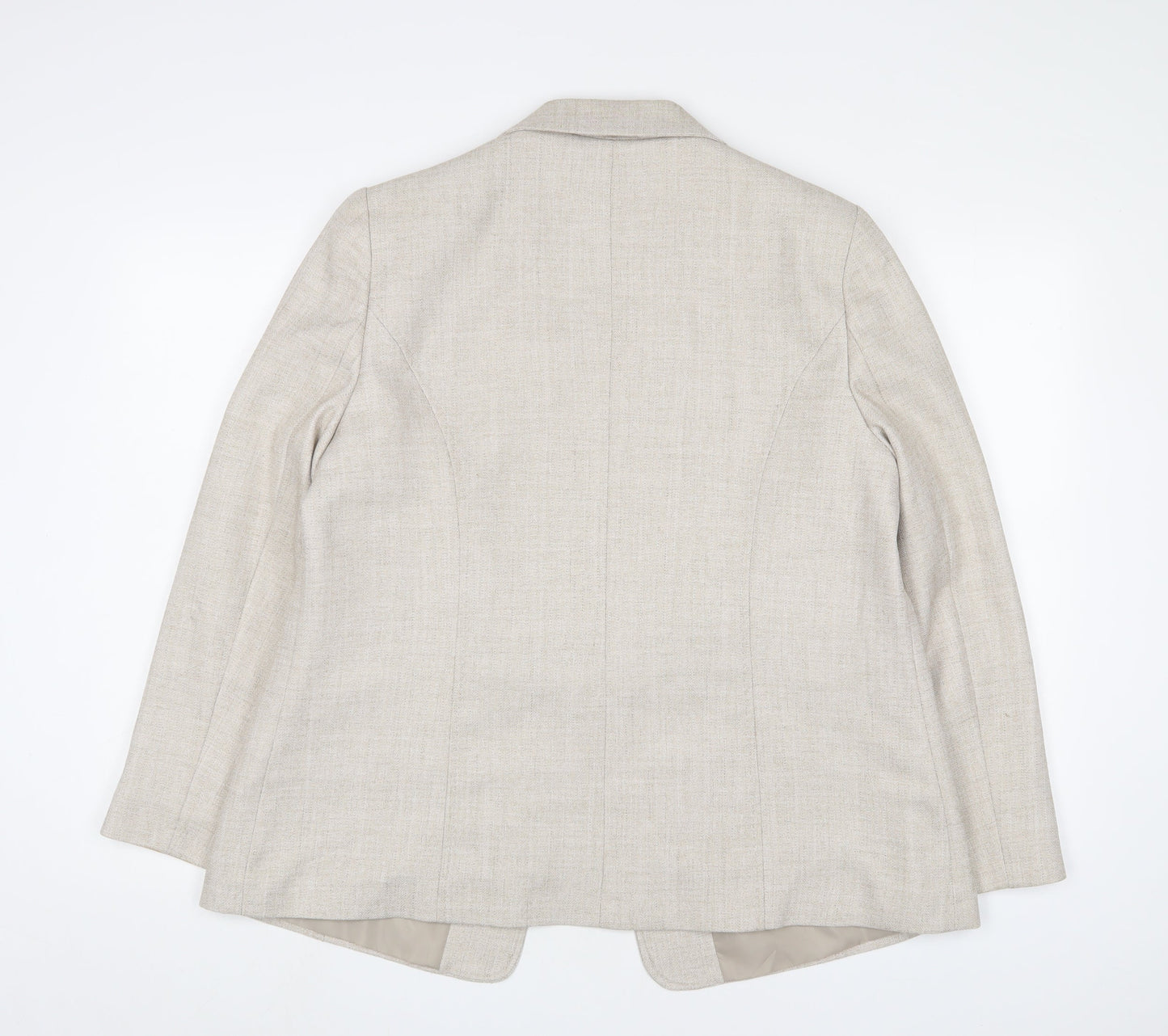 EWM Womens Grey Jacket Blazer Size 18 Hook & Eye