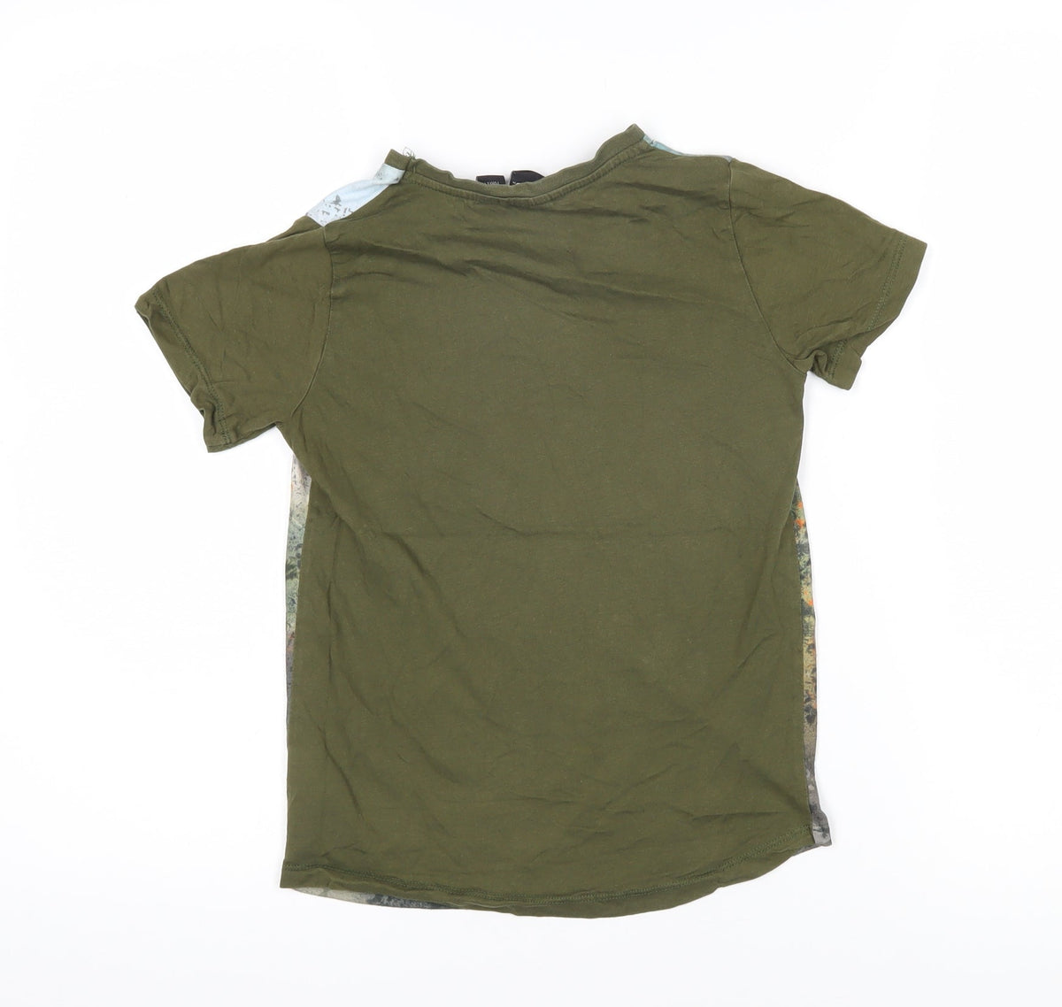 Star Wars Boys Green Polyester Blend Basic T-Shirt Size 7-8 Years Round Neck Pullover - Star Wars Rogue One