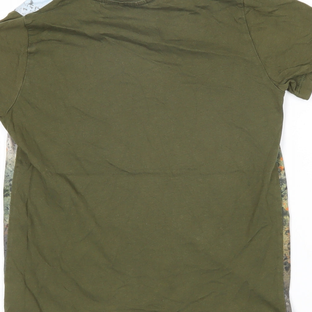 Star Wars Boys Green Polyester Blend Basic T-Shirt Size 7-8 Years Round Neck Pullover - Star Wars Rogue One
