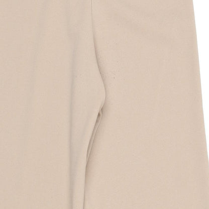 Stylewise Womens Beige Polyester Trousers Size 6 L28 in Regular - Elasticated waist