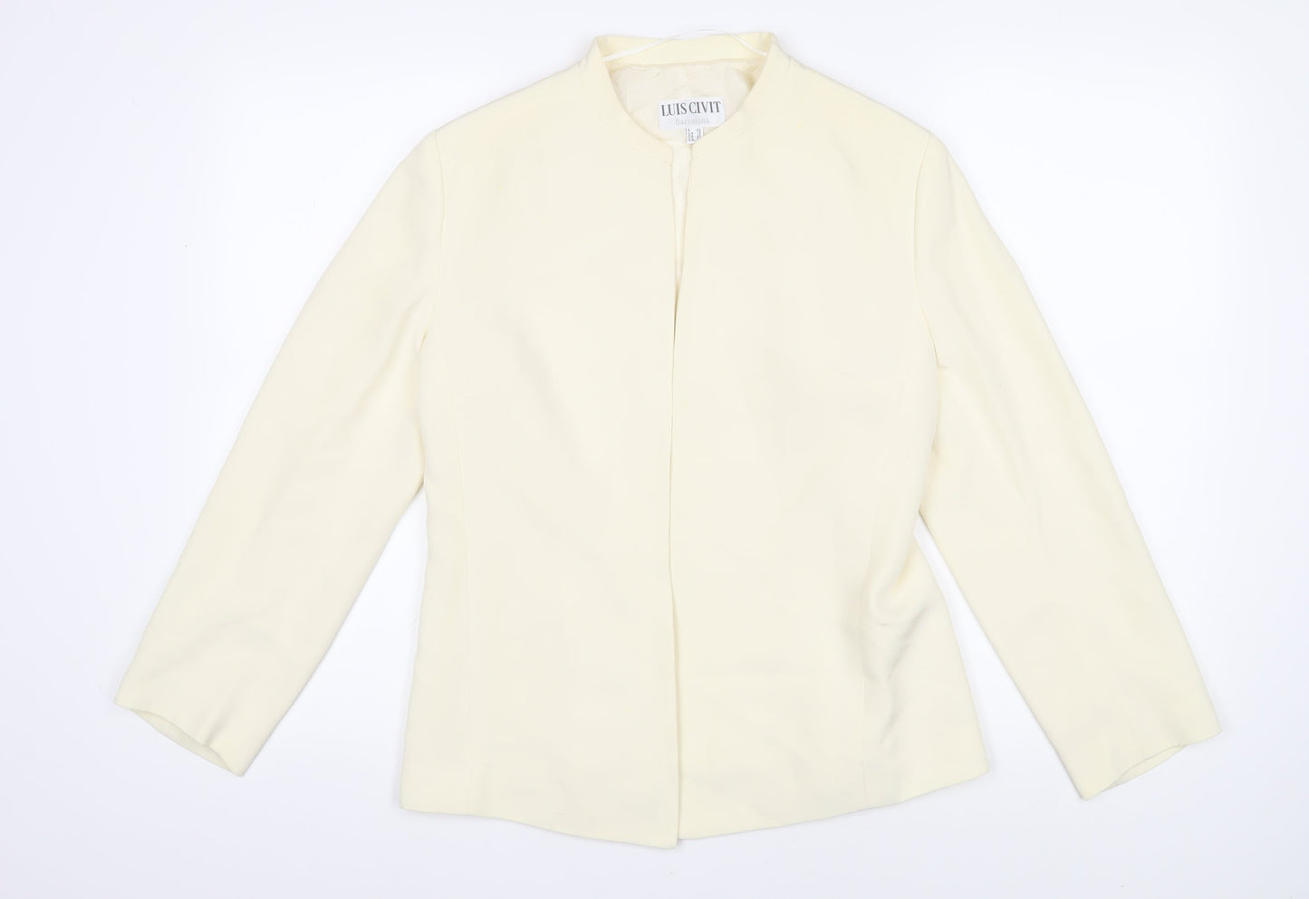 Luis Civit Womens Ivory Jacket Blazer Size 12