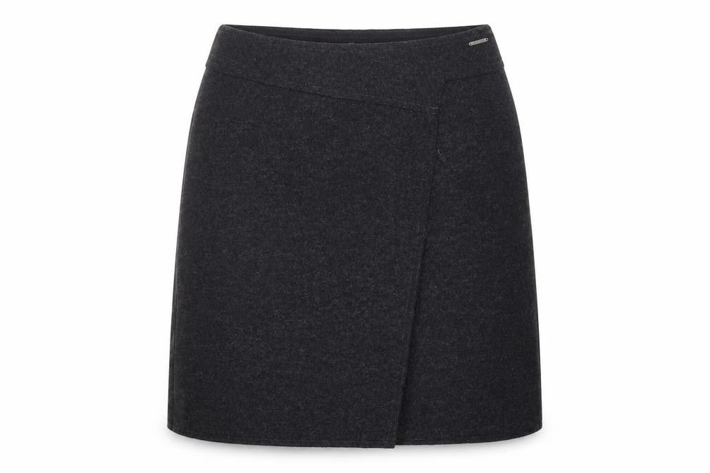 Saint-James Womens Grey Wool A-Line Skirt Size 12 Zip