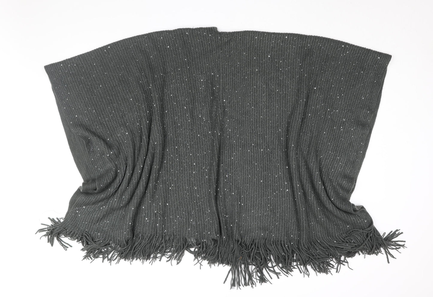 Principles Womens Green V-Neck Acrylic Cape Jumper One Size