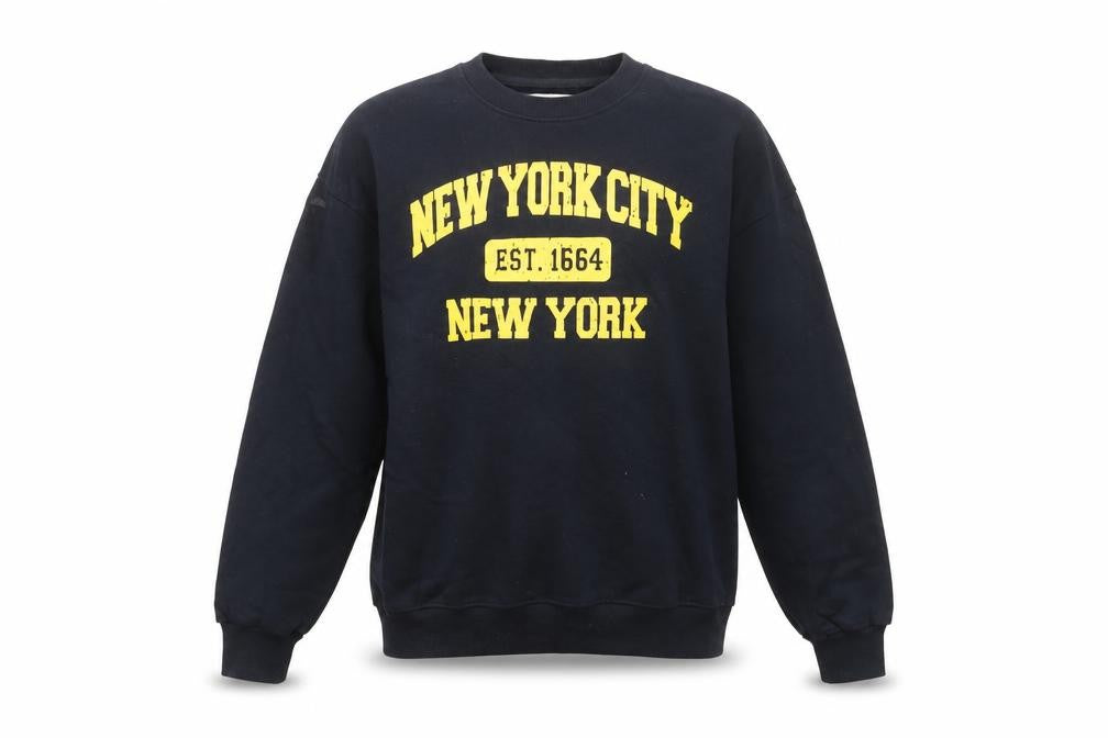 RS USA INC Womens Blue Cotton Pullover Sweatshirt Size S Pullover - New York City